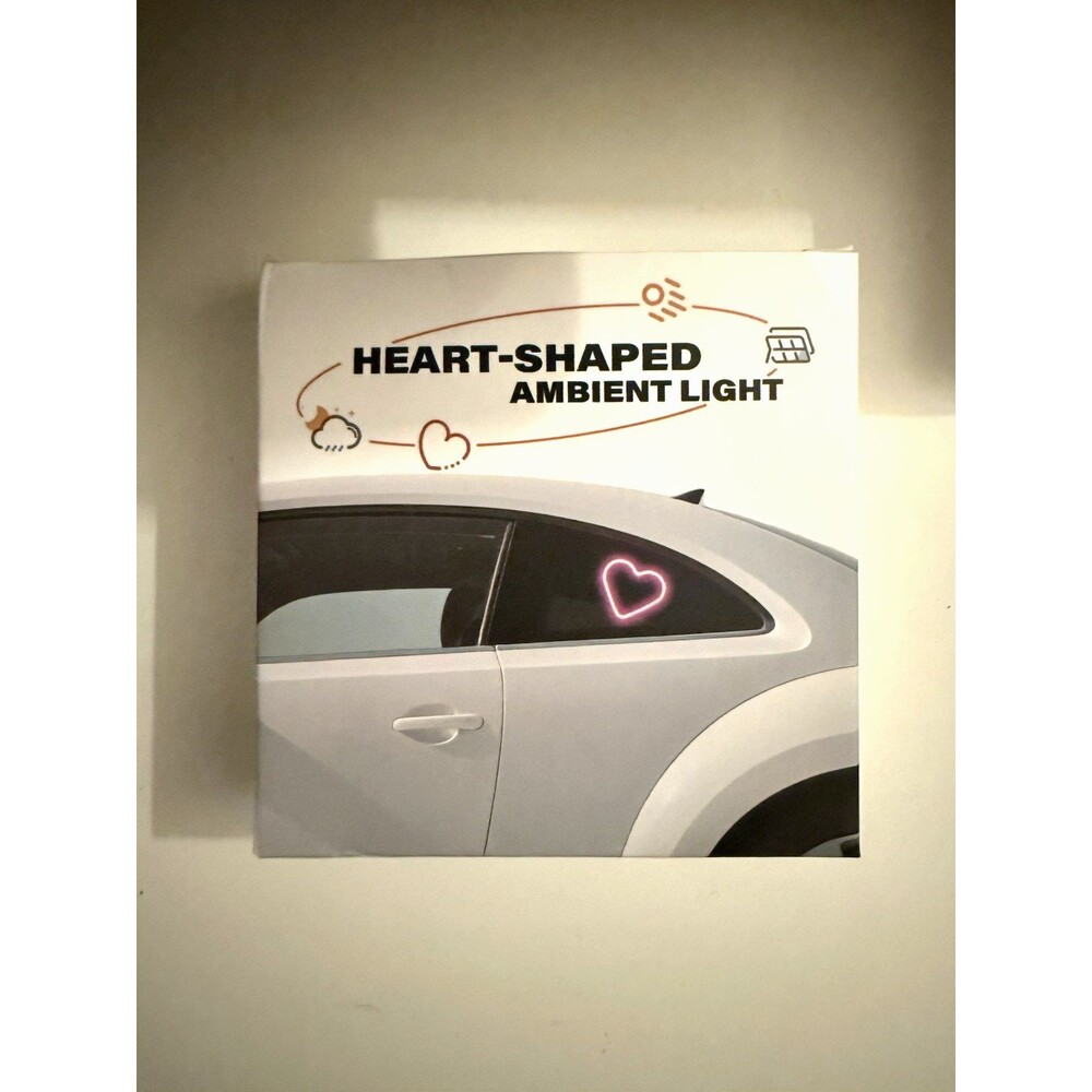 Heart Shaped Solar LED Light Red SP03R Outdoor Wall Garden Decor - Holiday